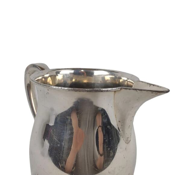 Vintage Mid-Century Silverplate Water Cocktail Pitcher, Minimalist Simple Modern - Picture 4 of 6